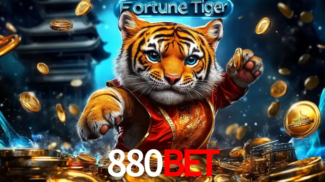 Imagem promocional do jogo de slot Fortune Tiger, com um tigre majestoso em traje tradicional cercado por uma fortuna em moedas de ouro, disponível agora no cassino 880bet.